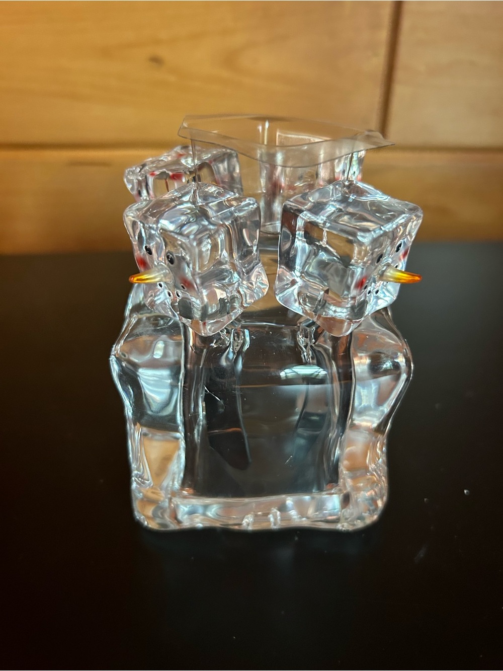 Acrylic Ice Cube 🧊Snowman ☃️ Spreader Set / 4 Knives in Ice cube holder